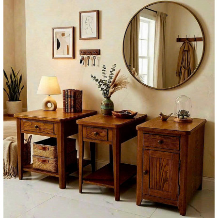 P2808 Collection : Bộ 3 Bàn Trang Trí - Màu Nâu Hạt Dẻ